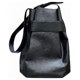 Louis Vuitton-Bolsa de Ombro Louis Vuitton Epi Sac de Paul M80155 Preto-Preto