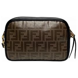 Fendi-FENDI Cam 8BT287 Zucca Shoulder Bag-Brown,Black