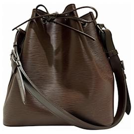 Louis Vuitton-Bolsa de Ombro Louis Vuitton Epi Petit Noé M5901D-Castanho escuro