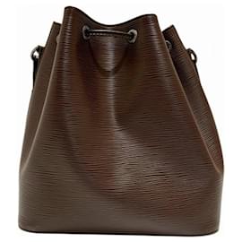 Louis Vuitton-Bolsa de Ombro Louis Vuitton Epi Petit Noé M5901D-Castanho escuro
