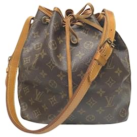 Louis Vuitton-Bolsa de Ombro Petit Noé Monograma Louis Vuitton-Marrom,Monograma