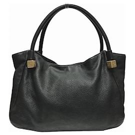 Chanel-Chanel Coco Cube Calf Leather Tote Shoulder Bag-Black