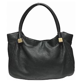 Chanel-Chanel Coco Cube Calf Leather Tote Shoulder Bag-Black