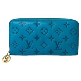 Louis Vuitton-Carteira Zippy em couro Monogram em relevo Louis Vuitton-Turquesa