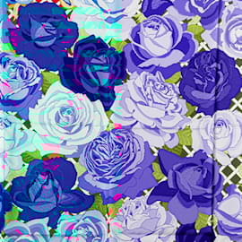 Hermès-Hermès Carré 90 ROSERAIE Écharpe Jardin de Roses-Rouge,Multicolore