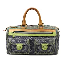 Louis Vuitton-Bolsa Louis Vuitton Monogram Denim Neo Speedy-Azul
