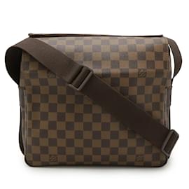 Louis Vuitton-Bolsa de Ombro Damier Naviglio Louis Vuitton-Marrom