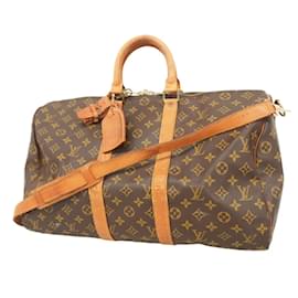 Louis Vuitton-Bolsa Boston Monogram Keepall Bandoulière 45 da Louis Vuitton-Marrom