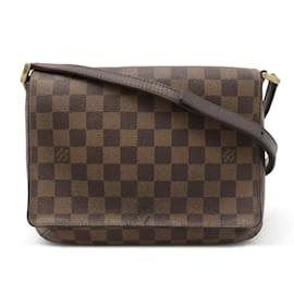 Louis Vuitton-Bolsa de Ombro Damier Musette Tango da Louis Vuitton-Marrom