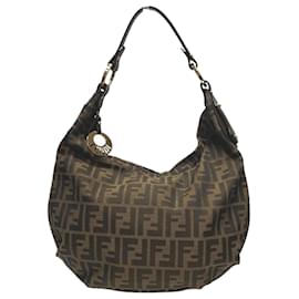 Fendi-Fendi Zucca Brown Shoulder Bag-Brown