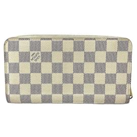 Louis Vuitton-Carteira Zippy Damier Azur Louis Vuitton-Azul