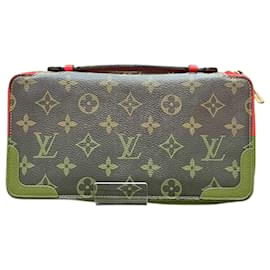 Louis Vuitton-Carteira Organizador Diário Monograma Louis Vuitton-Marrom,Vermelho