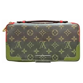 Louis Vuitton-Carteira Organizador Diário Monograma Louis Vuitton-Marrom,Vermelho