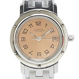 Hermès-Montre-bracelet à quartz Hermes Clipper-Orange