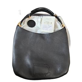 Delvaux-Louise PM in black grained calfskin-Black