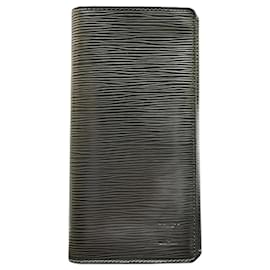 Louis Vuitton-Louis Vuitton Epi Portefeuille Brazza Long Wallet-Black
