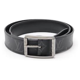 Louis Vuitton-Louis Vuitton Monogram Eclipse Santur LV Uptown Belt-Brown,Black