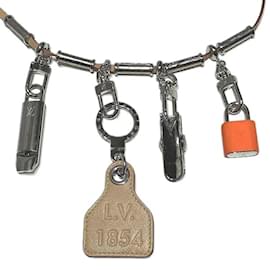 Louis Vuitton-Louis Vuitton Collier Survival Necklace-Silvery,Orange