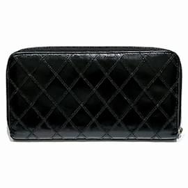 Chanel-Chanel Matelasse Round Black Long Wallet-Black