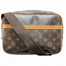 Louis Vuitton-Bolsa de Ombro Reporter PM M45254 Monograma Louis Vuitton-Marrom,Monograma