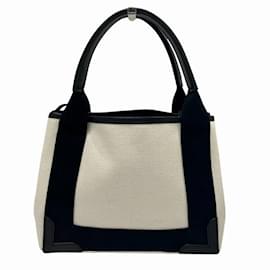 Balenciaga-Balenciaga Navy Cabas XS Handbag-Black,White