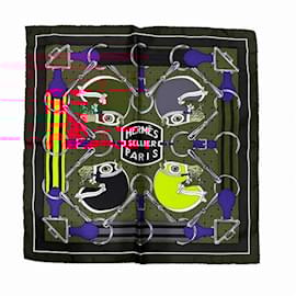 Hermès-Foulard en soie Tattersall Hermes Carre 45-Rouge