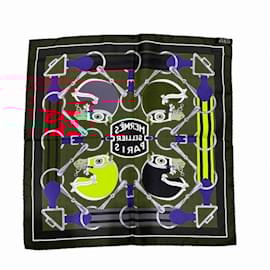 Hermès-Foulard en soie Tattersall Hermes Carre 45-Rouge