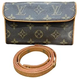 Louis Vuitton-Pochete Florentine M51855 da Louis Vuitton Monogram para cintura-Marrom,Monograma