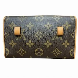 Louis Vuitton-Pochete Florentine M51855 da Louis Vuitton Monogram para cintura-Marrom,Monograma