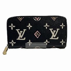 Louis Vuitton-Carteira Zippy Monogram Wild at Heart da Louis Vuitton-Preto,Rosa,Multicor