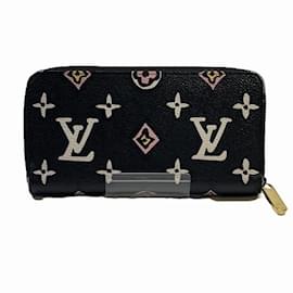 Louis Vuitton-Carteira Zippy Monogram Wild at Heart da Louis Vuitton-Preto,Rosa,Multicor