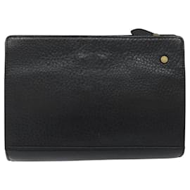 Autre Marque-Burberrys Clutch Bag Leather Black Gold Auth bs24582-Black,Golden