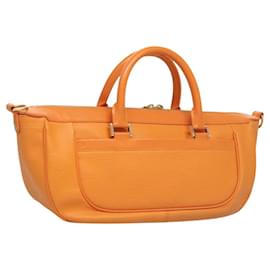 Louis Vuitton-LOUIS VUITTON Epi Danura MM Bolsa de Mão 2way Laranja Mandarina M5910H LV Auth 120146-Laranja,Cinza