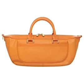 Louis Vuitton-LOUIS VUITTON Epi Danura MM Bolsa de Mão 2way Laranja Mandarina M5910H LV Auth 120146-Laranja,Cinza