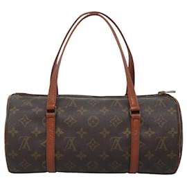 Louis Vuitton-LOUIS VUITTON Monogram Papillon 30 Bolsa de Mão M51385 LV Auth BA1281-Monograma