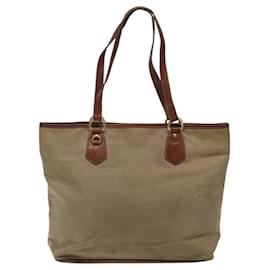 Prada-PRADA Tote Bag Canvas Brown Auth 119996-Brown