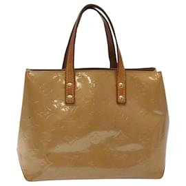 Louis Vuitton-LOUIS VUITTON Monogram Vernis Reade PM Bolsa de Mão Noisette M91334 LV Auth 120150-Avelã