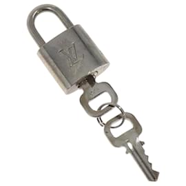 Louis Vuitton-LOUIS VUITTON Padlock metal Silver LV Auth 119484-Silvery