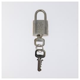 Louis Vuitton-LOUIS VUITTON Padlock metal Silver LV Auth 119484-Silvery