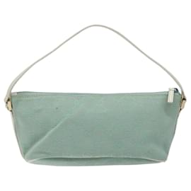 Gucci-GUCCI GG Canvas Accessory Pouch Light Blue Gold 039 1103 2123 Auth 119997-Golden,Light blue