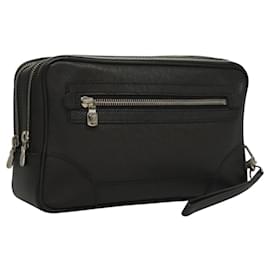 Louis Vuitton-LOUIS VUITTON Taiga Pavel Clutch Bag Ardoise M32902 LV Auth BA1530-Cinza