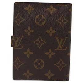 Louis Vuitton-LOUIS VUITTON Monogram Agenda PM Capa do Planejador Diário R20005 LV Auth th5912-Monograma