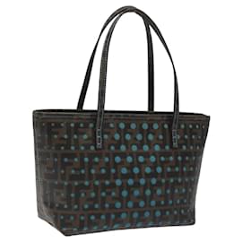 Fendi-FENDI Zucca Canvas Mini Tote Bag Brown Black Auth 119455-Brown,Black