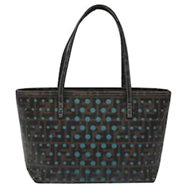 Fendi-FENDI Zucca Canvas Mini Tote Bag Brown Black Auth 119455-Brown,Black