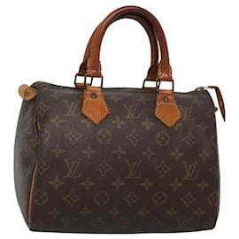 Louis Vuitton-LOUIS VUITTON Bolsa de Mão Monogram Speedy 25 M41528 LV Auth 119350-Monograma