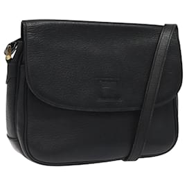 Autre Marque-Burberrys Shoulder Bag Leather Black Auth BA1358-Black