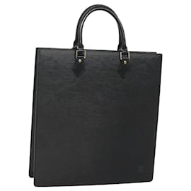 Louis Vuitton-LOUIS VUITTON Epi Sac Plat Bolsa de Mão Preta M59082 LV Auth am8176-Preto
