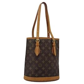 Louis Vuitton-LOUIS VUITTON Monogram Bucket PM Shoulder Bag M42238 LV Auth am8092-Monogram