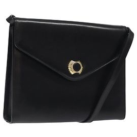 Borsa a spalla Salvatore Ferragamo in pelle nera e oro Auth BA1085 Nero D'oro