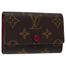 Louis Vuitton-LOUIS VUITTON Monogram Multicles 6 Estojo para Chaves Fúcsia M60701 LV Auth am8073-Fuschia,Monograma